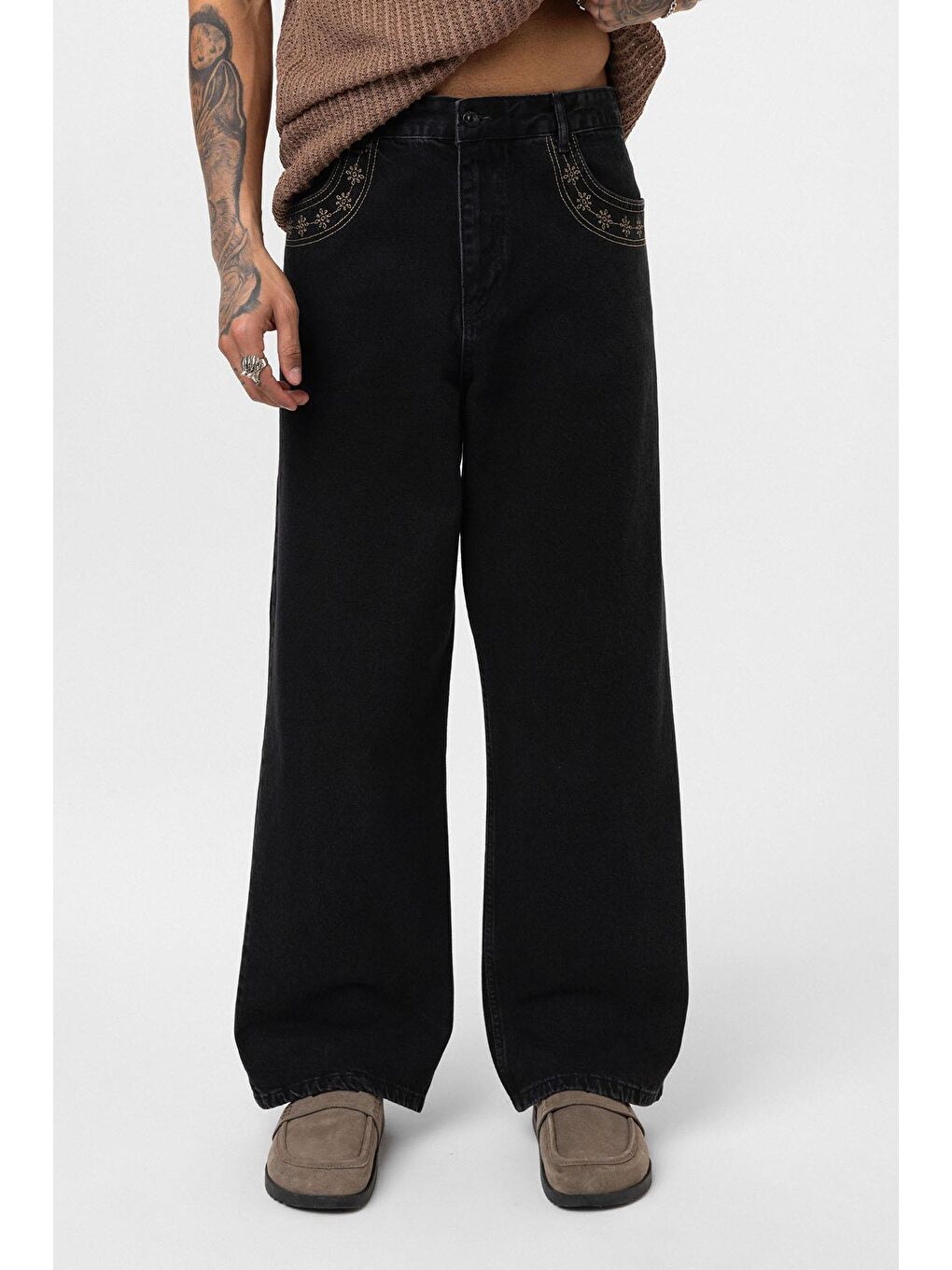 Relaxed Fıt Jean Siyah-2