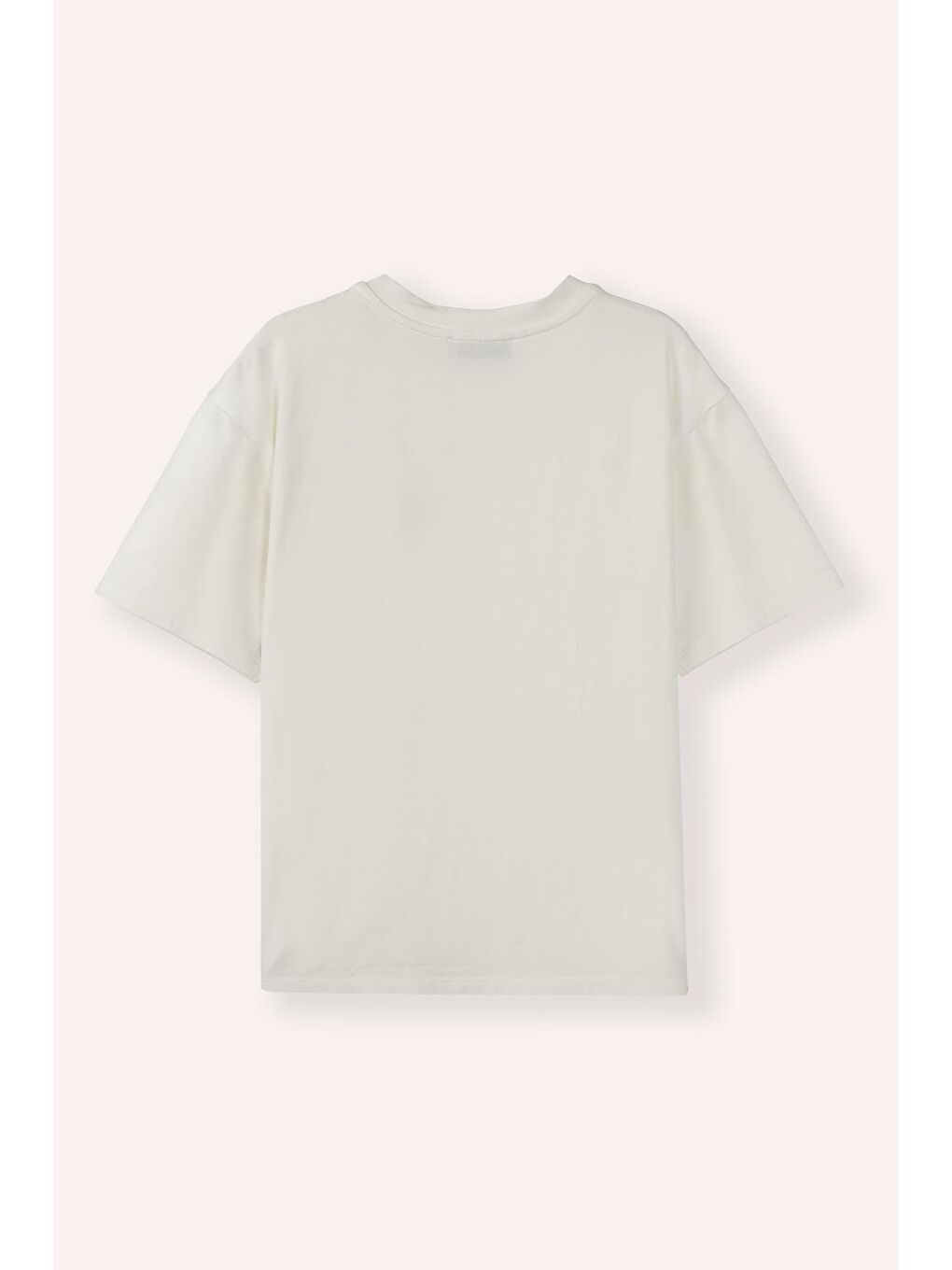Kız Çocuk Nakış Detaylı T-Shirt Ekru-2