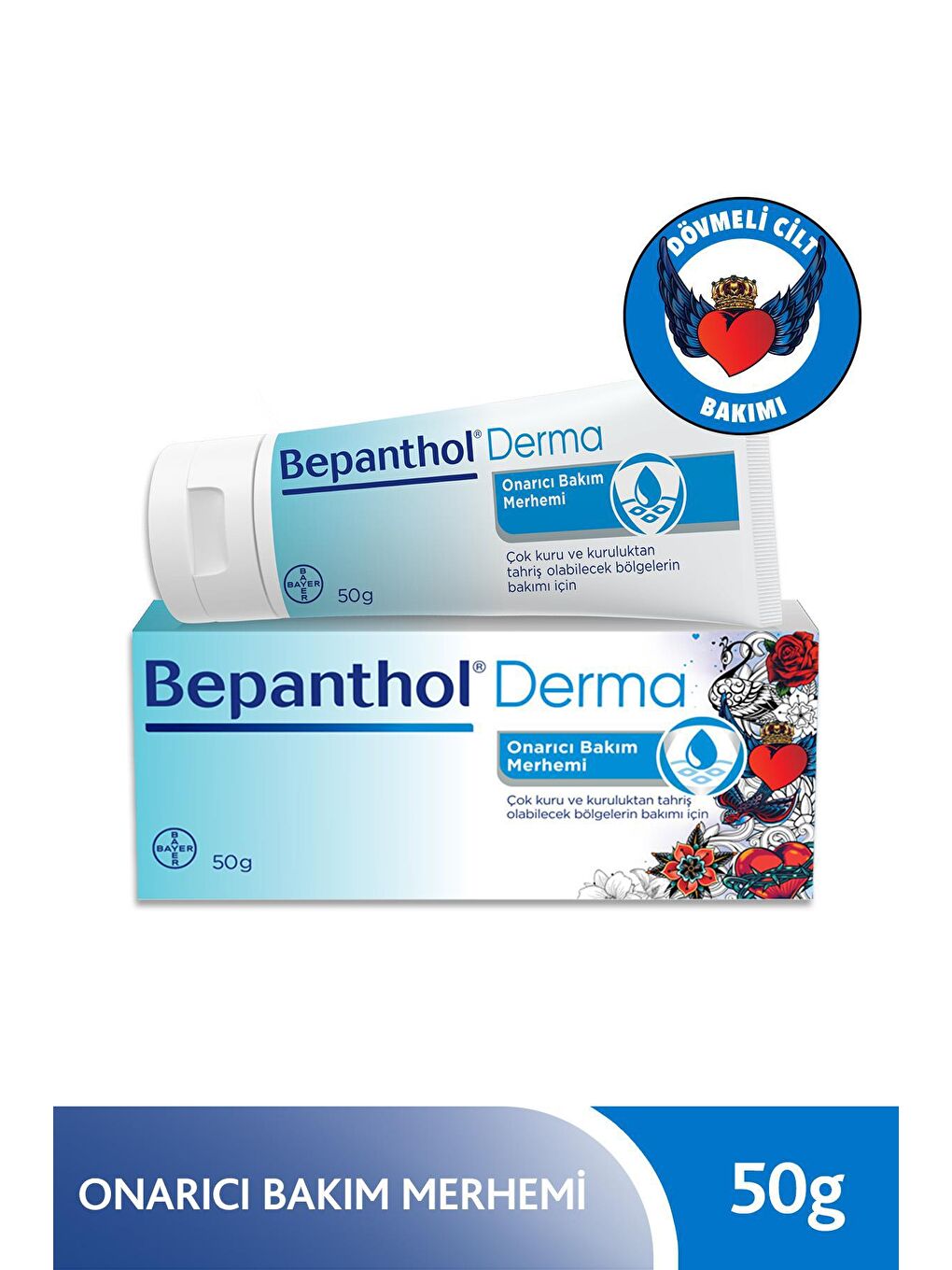 Bepanthol Şeffaf Derma Onarıcı Bakım Merhemi 50gr – Dövme Bakımı Serisi