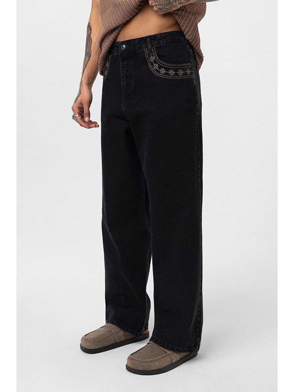 Relaxed Fıt Jean Siyah-3