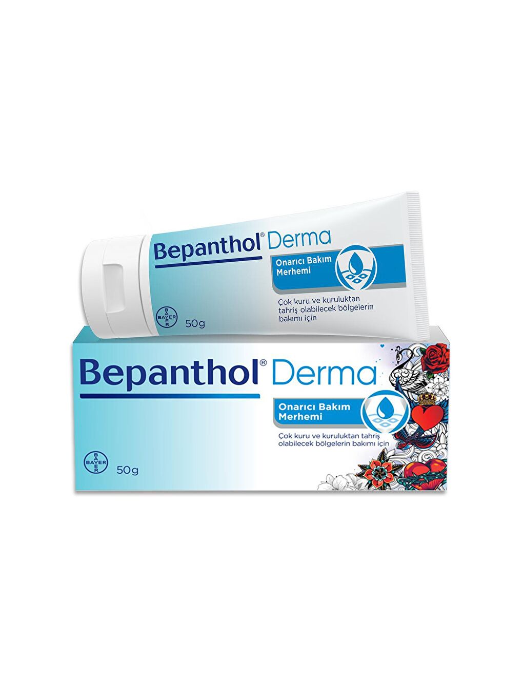 Bepanthol Şeffaf Derma Onarıcı Bakım Merhemi 50gr – Dövme Bakımı Serisi - 1