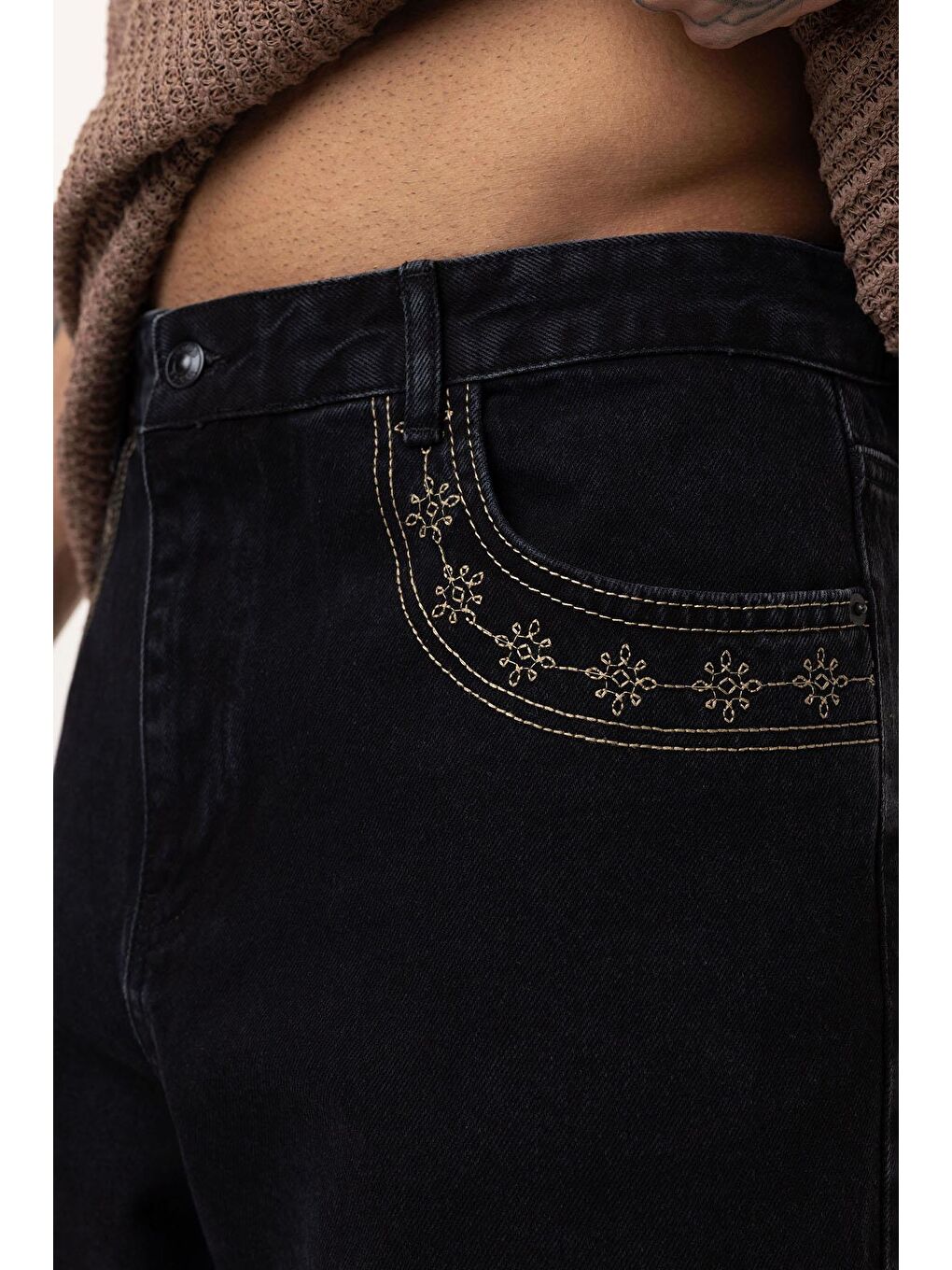 Relaxed Fıt Jean Siyah-6