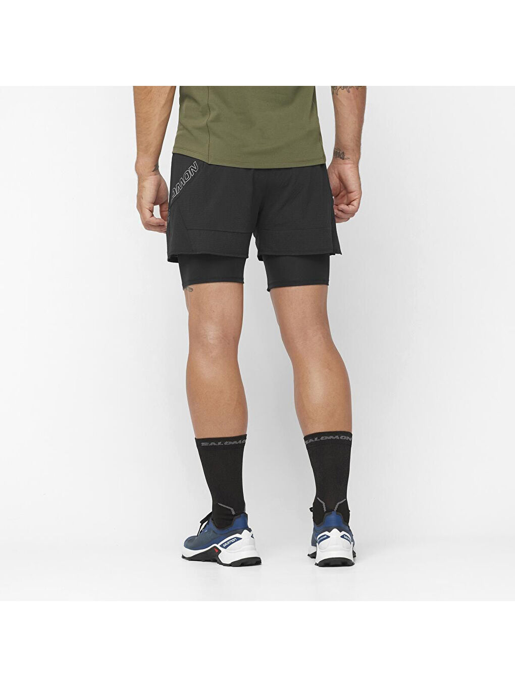 Sense 2in1 Erkek Siyah Koşu Şortu-6