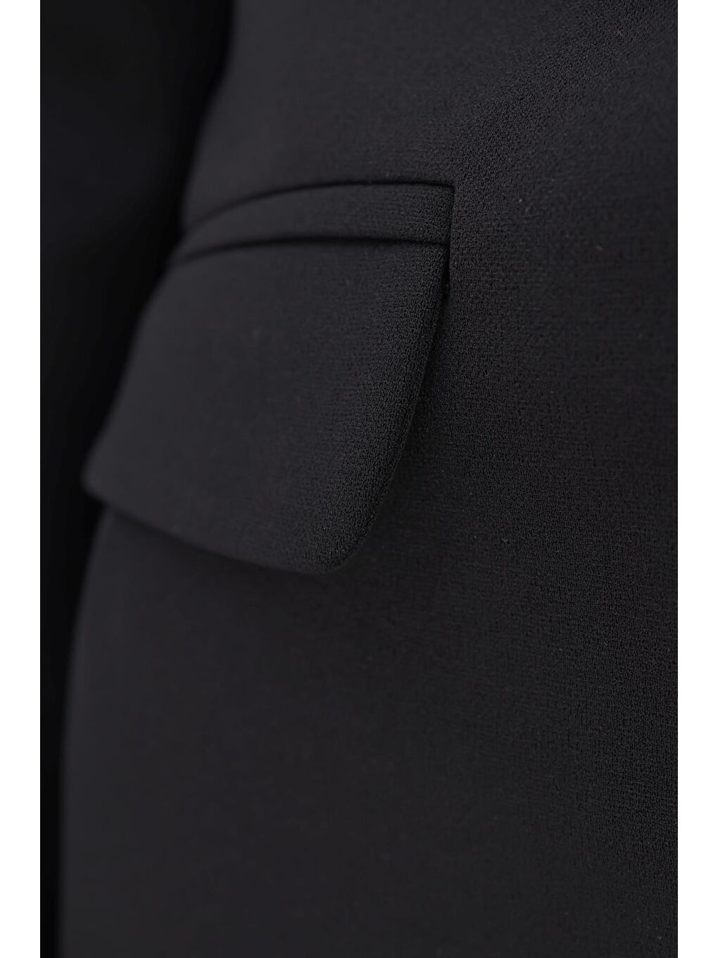 Siyah Tek Düğmeli Blazer Ceket-4