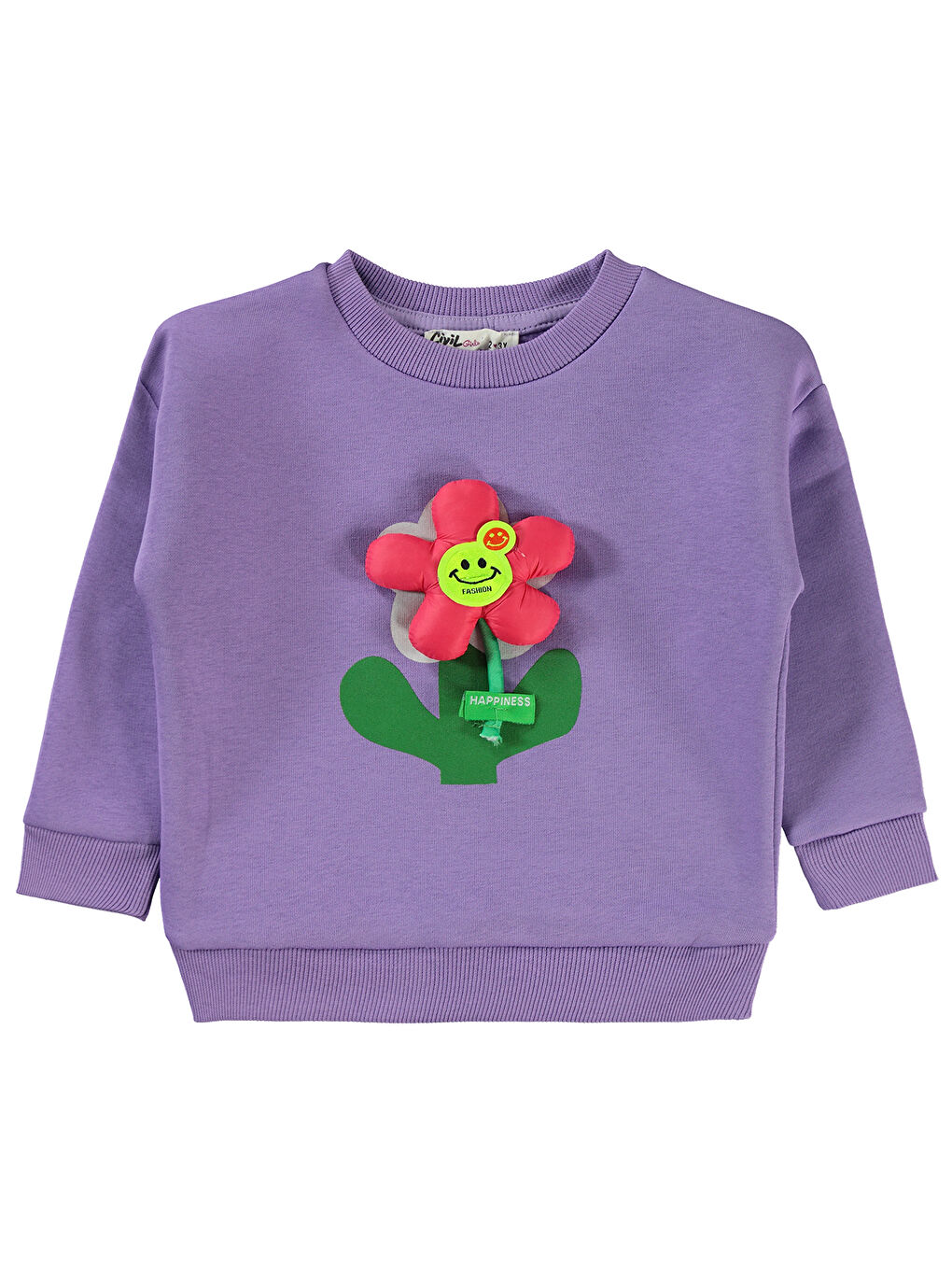 Civil Açık Lila Girls Kız Çocuk Sweatshirt 2-5 Yaş Meta Leylak