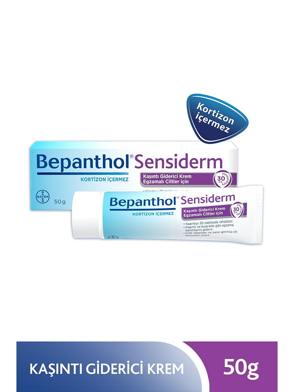 Bepanthol Şeffaf Sensiderm Kaşıntı Giderici Krem 50g - 2