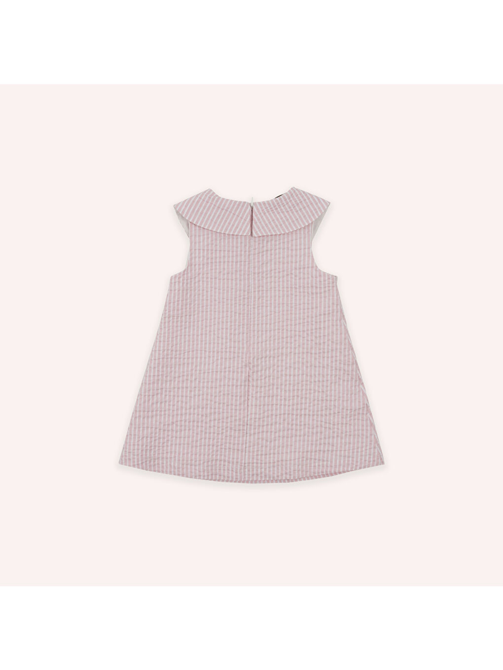 Kız Çocuk Geniş Yakalı Elbise Pembe-1