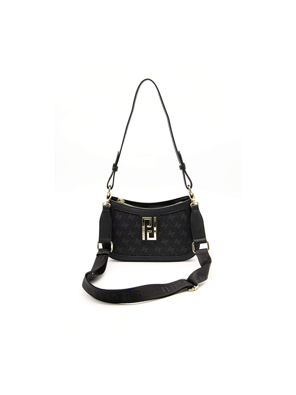 Siyah Kadın Omuz Çantası 1132-45371 SILVER POLO ÇAPRAZ BAYAN ÇANTASI M178 SİYAH-MAT SİYAH-4