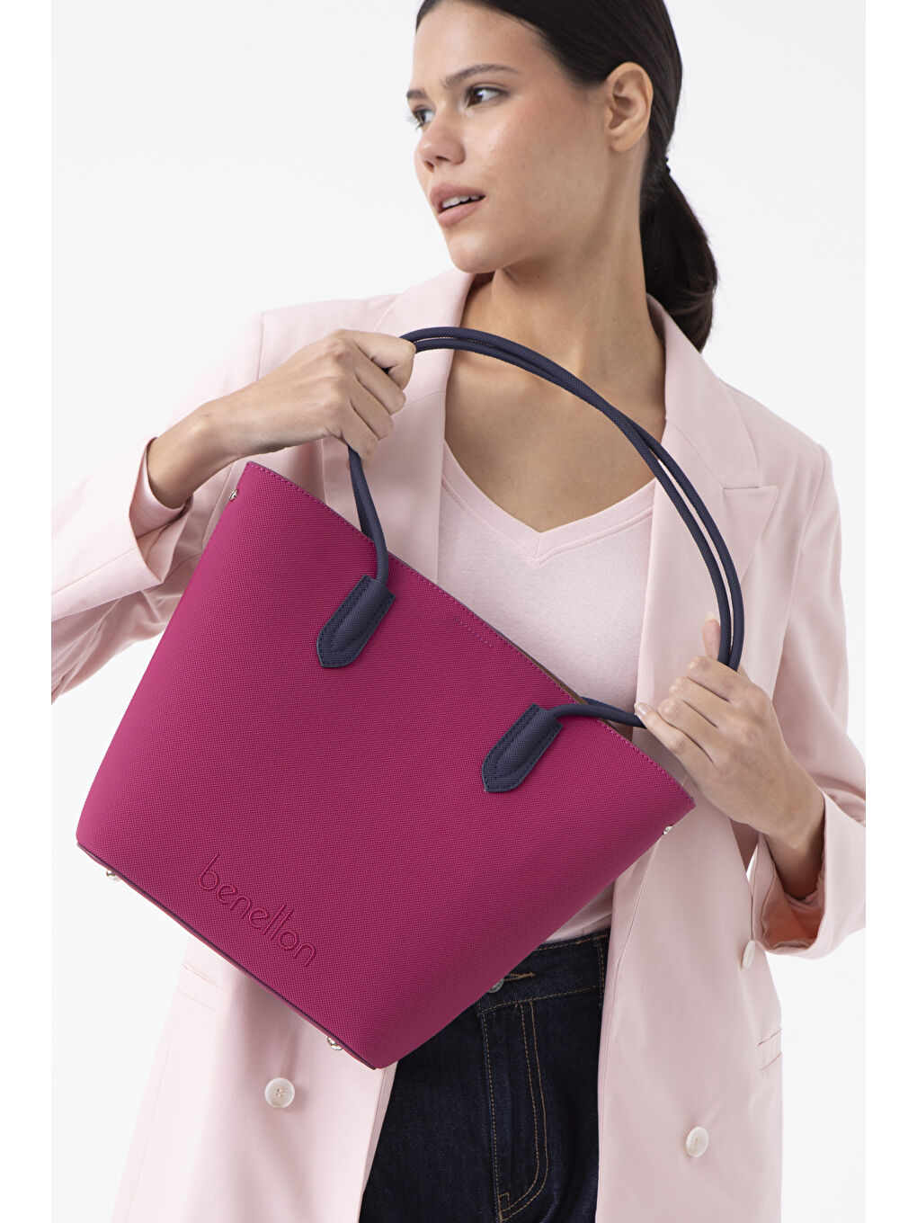 Kadin Kol Çantasi Mürdüm-Laci̇vert BNT1609