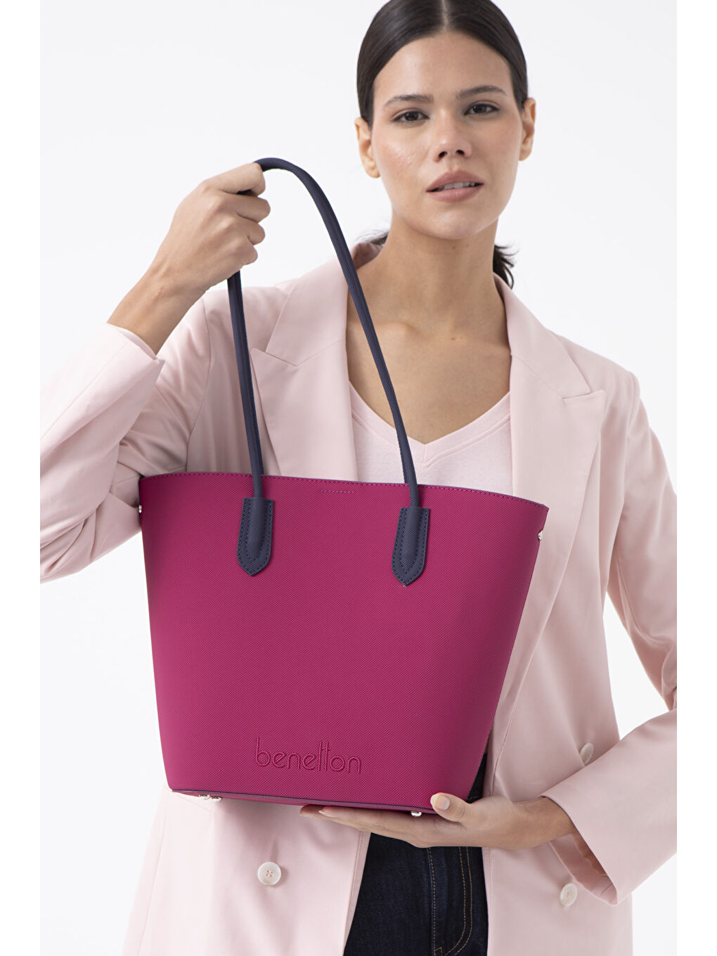 Kadin Kol Çantasi Mürdüm-Laci̇vert BNT1609-1