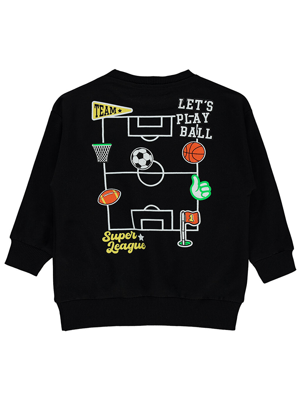 Civil Boys Erkek Çocuk Sweatshirt 2-5 Yaş Siyah - 1