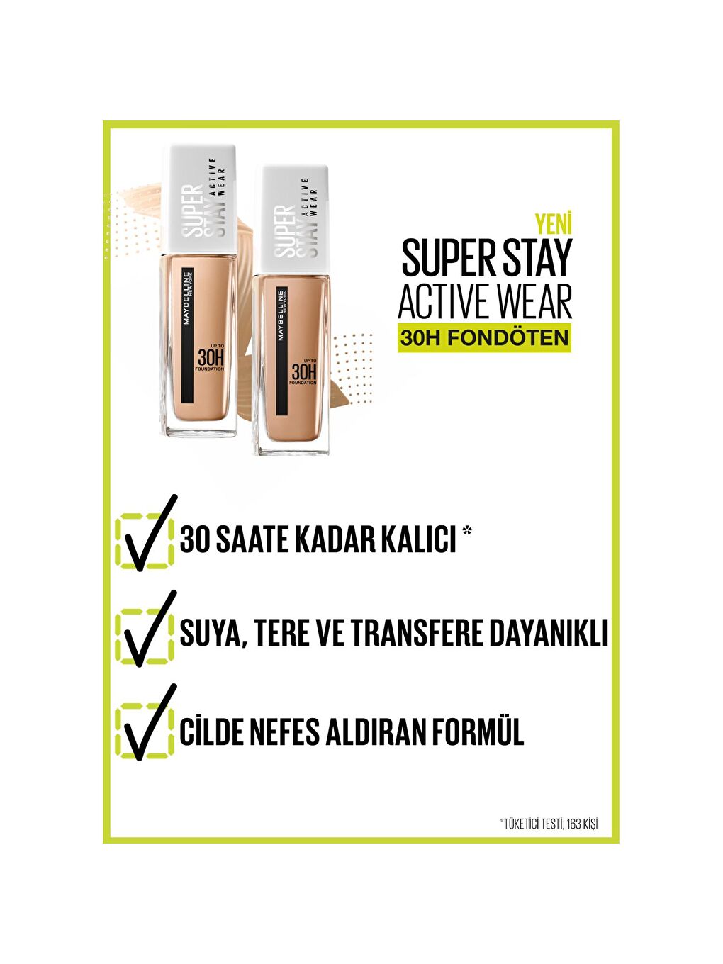 MAYBELLINE NEWYORK Nude Superstay Active Wear Fondöten- 30 Sand - 6