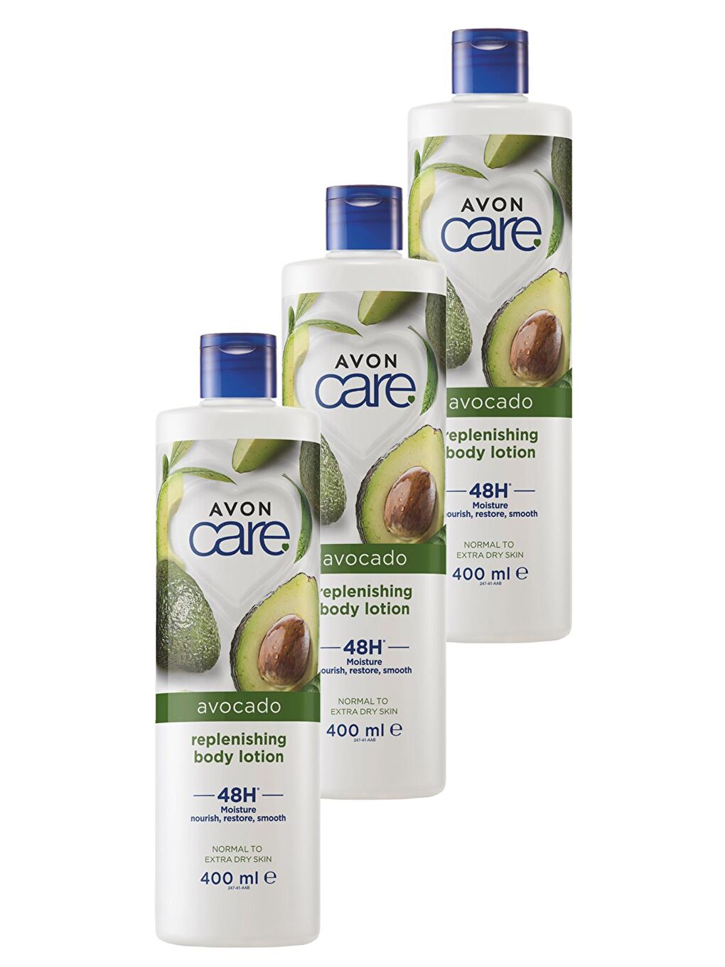 AVON Renksiz Care Kuru Ciltler İçin Avokado Özlü Vücut Losyonu 400 Ml. Üçlü Set