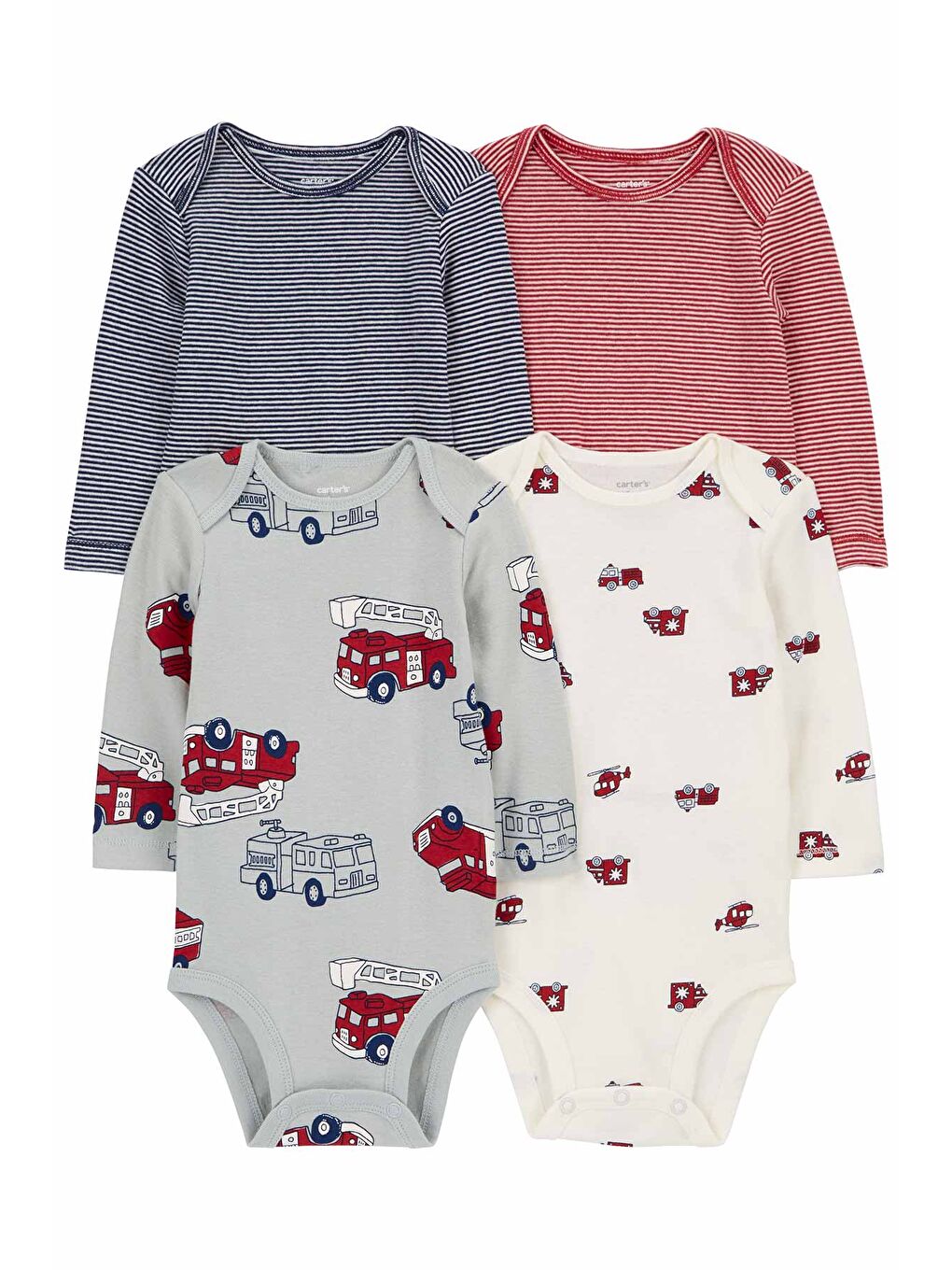 Carter's Karışık Erkek Bebek Uzun Kollu Body Set 4'lü Paket