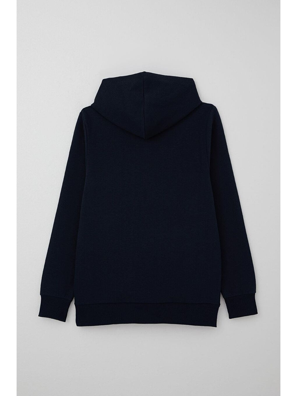 Erkek Çocuk Sweatshirt Kapüşonlu Yazı Baskılı Kanguru Cepli Lacivert (9-14 Yaş)-1