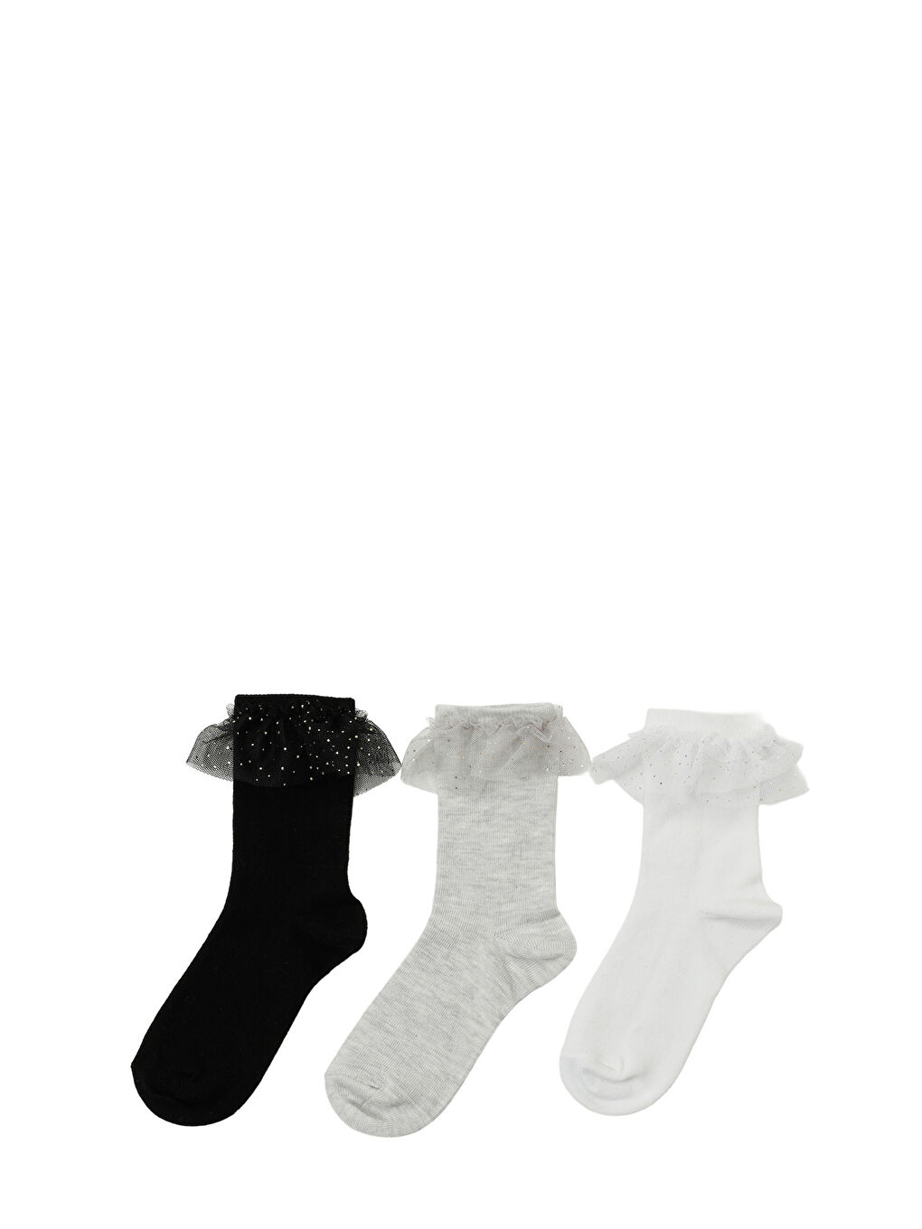 Karışık SCHOOL 3 LU SKT-G 5PR Çok Renkli Kız Çocuk Soket Çorap