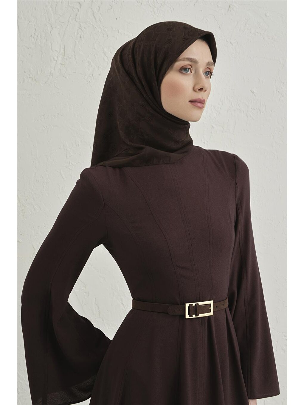 Kahverengi Floş Pamuk Eşarp 1 11-1