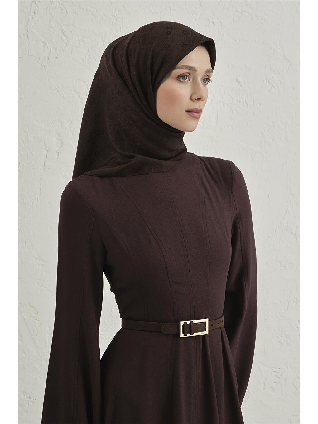 Kahverengi Floş Pamuk Eşarp 1 11-2