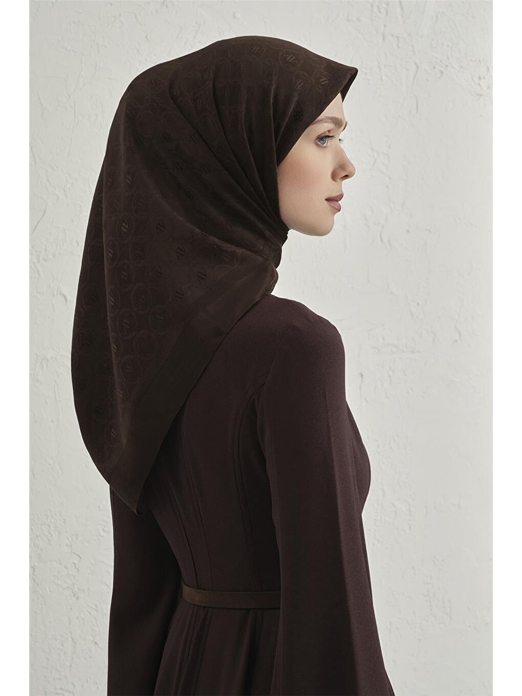 Kahverengi Floş Pamuk Eşarp 1 11-3