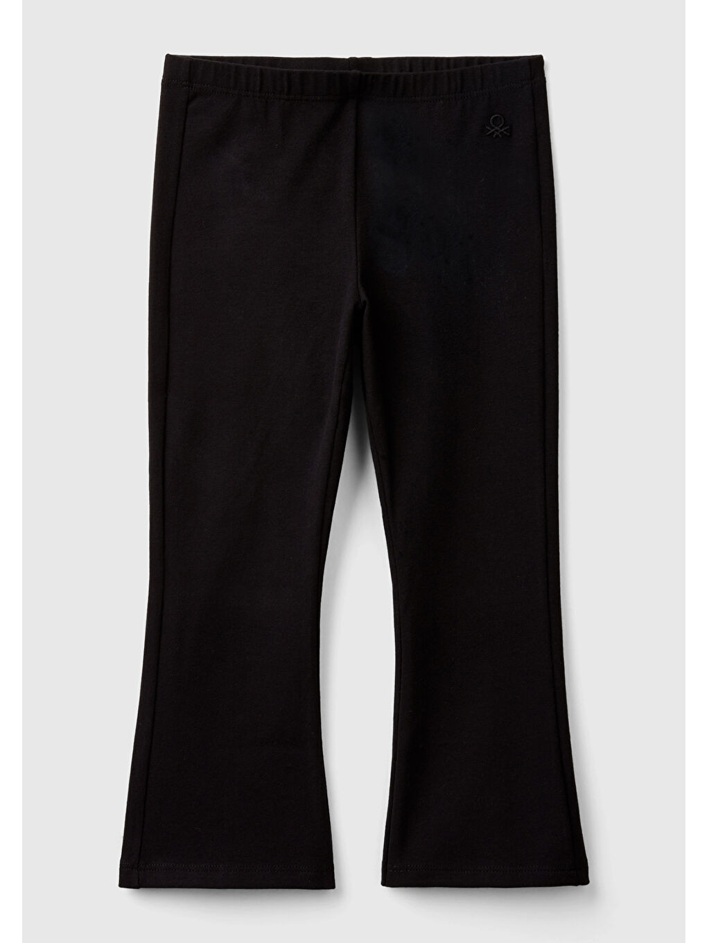 Kız Çocuk Siyah Logo Detaylı Flare Tayt