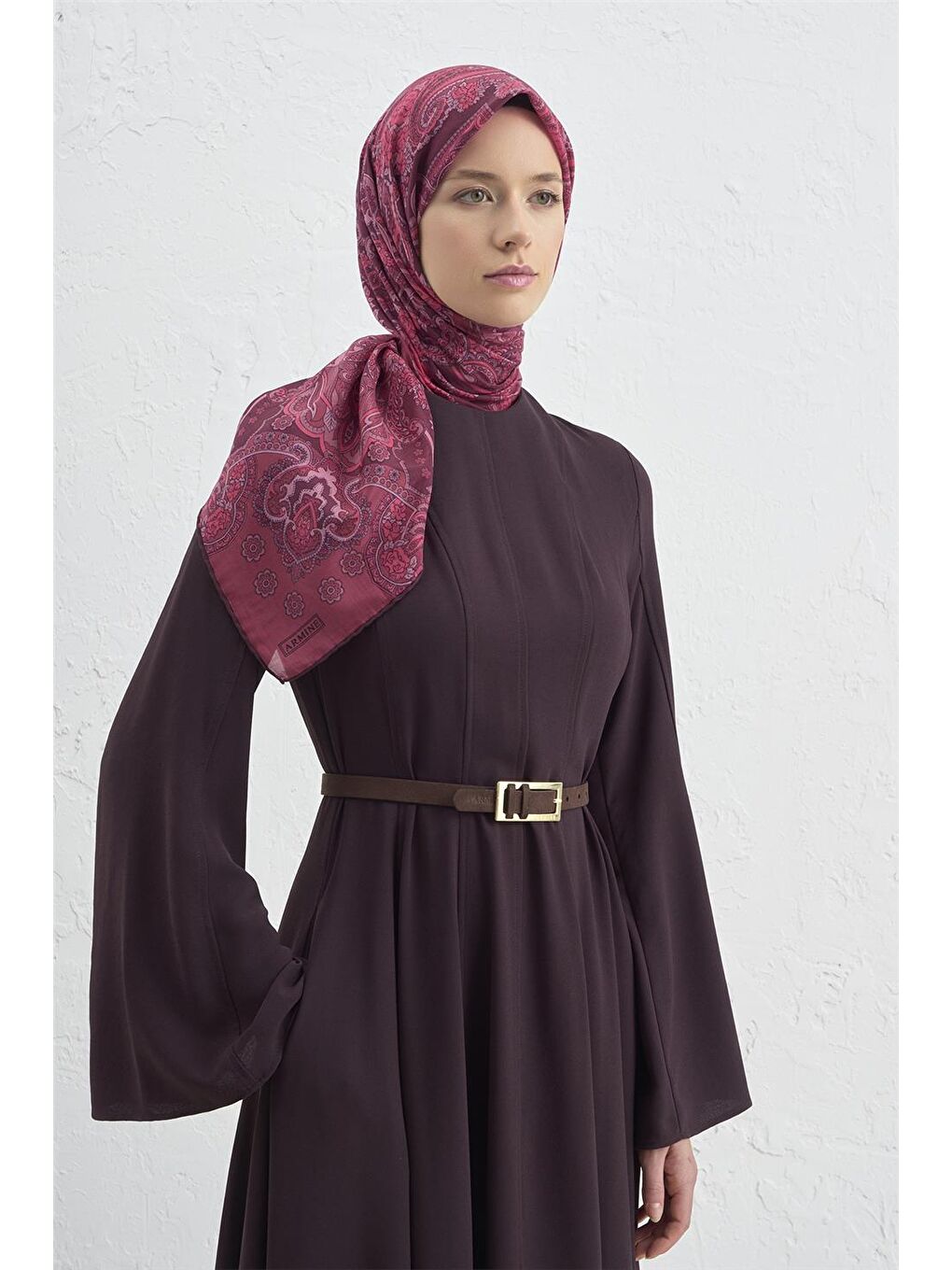 Pembe Çiçek Eşarp 48 52