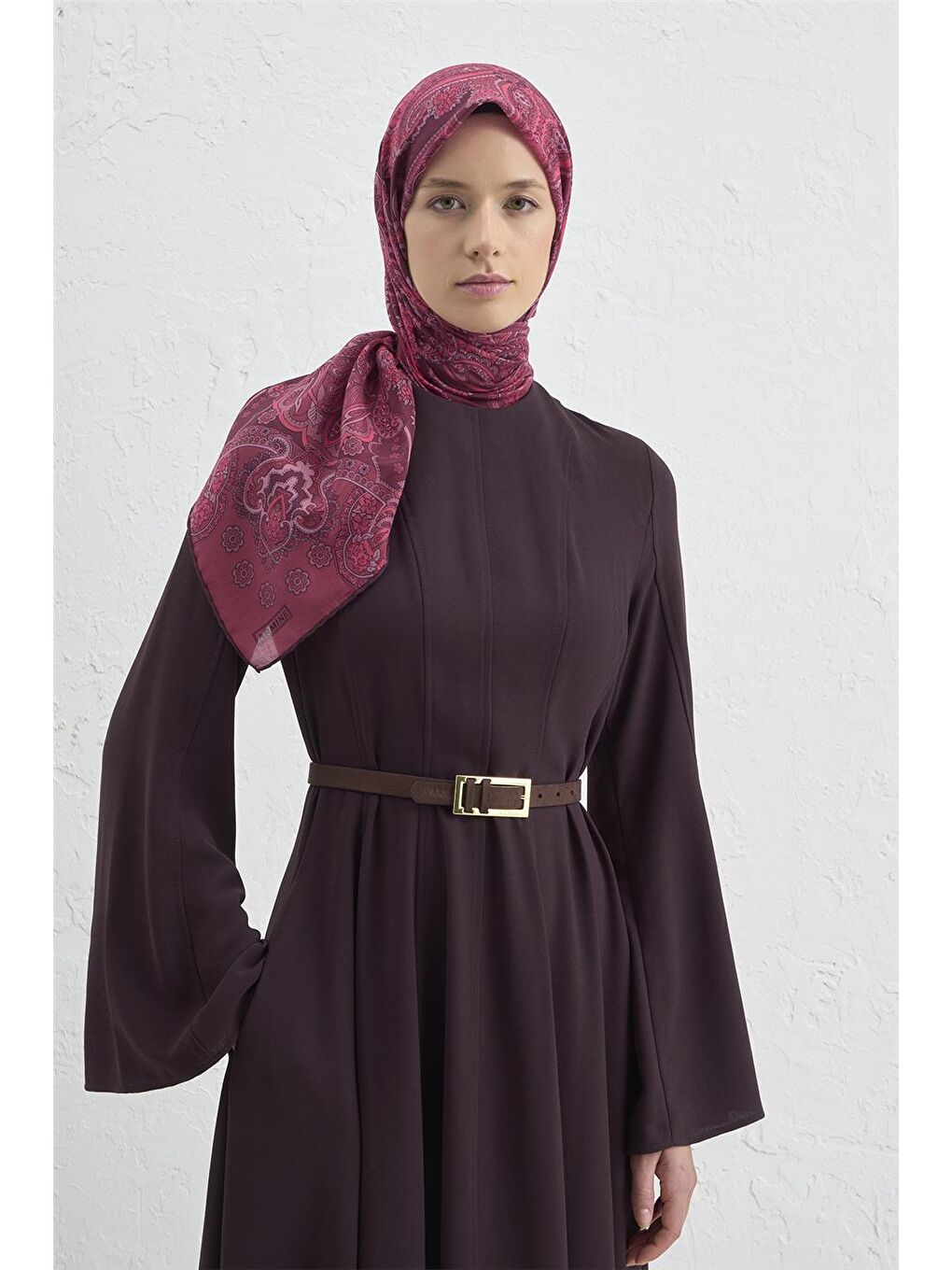 Pembe Çiçek Eşarp 48 52-1