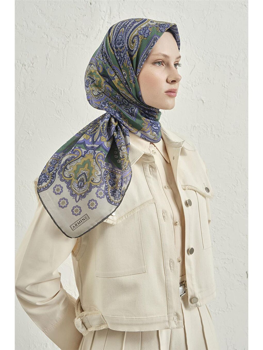 Karışık Çiçek Eşarp 48 49-2