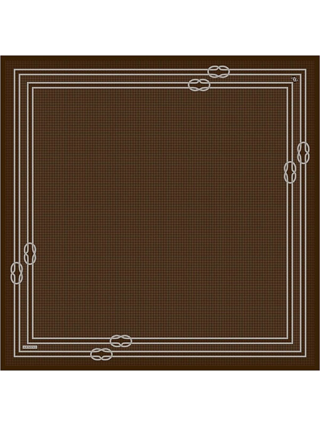 Kahverengi Saf İpek Sura Eşarp 9404D 84