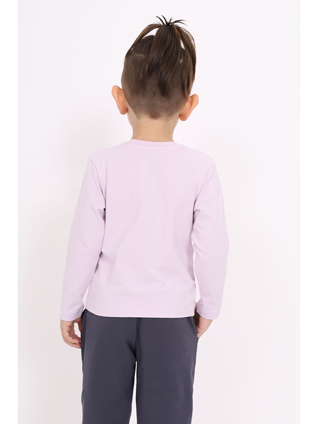 Lila Unisex Çocuk Tişört-3
