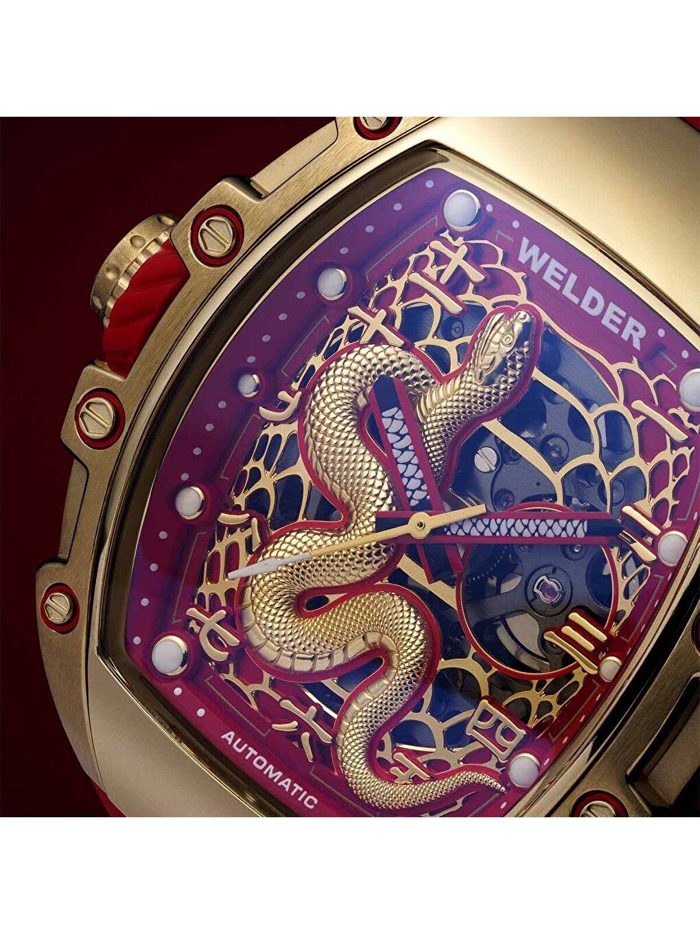 Kırmızı WRT1014 Erkek Kol Saati-6