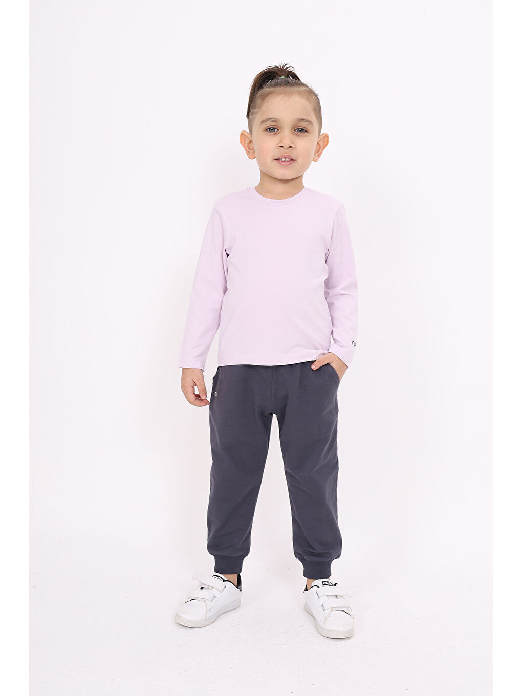 Lila Unisex Çocuk Tişört-4