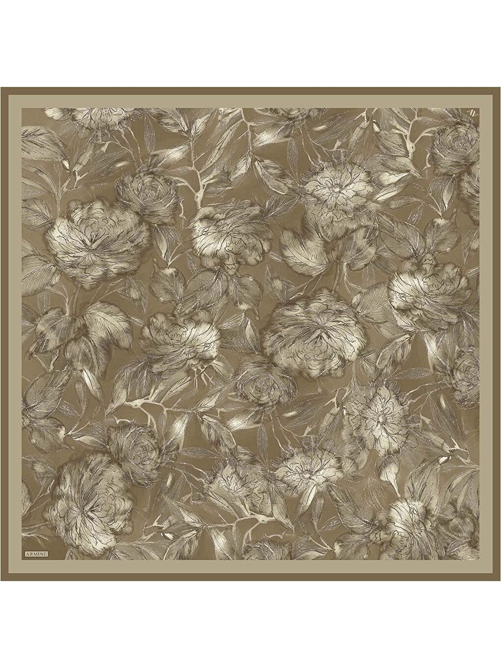 Kahverengi Saf İpek Sura Eşarp 9409D 06-3