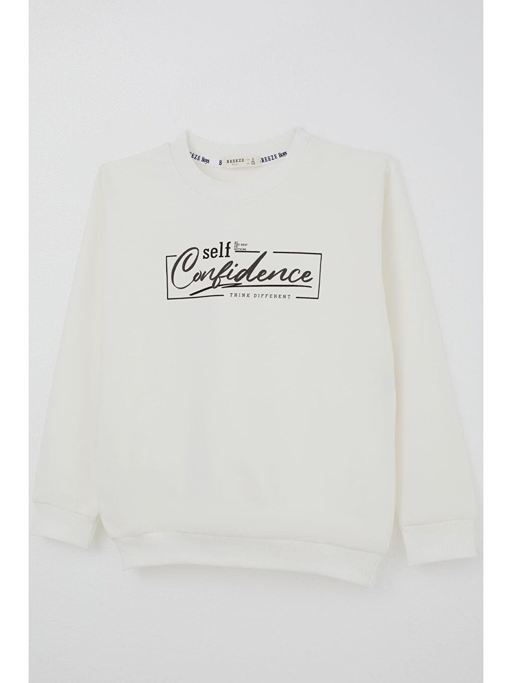 Erkek Çocuk Sweatshirt Yazı Baskılı Ekru (8-14 Yaş)-2