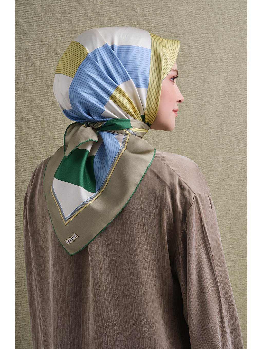 Karışık Saf İpek Twill Eşarp 9610d 87-3
