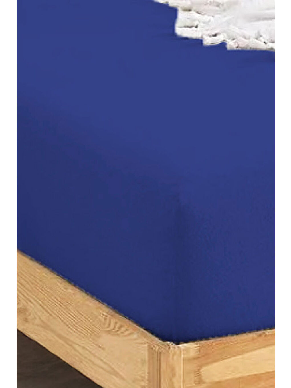 UPSTYLE Penye Lastikli Çarşaf Pamuklu Jersey Süper Battal Kişilik 200x200cm Lacivert - 1