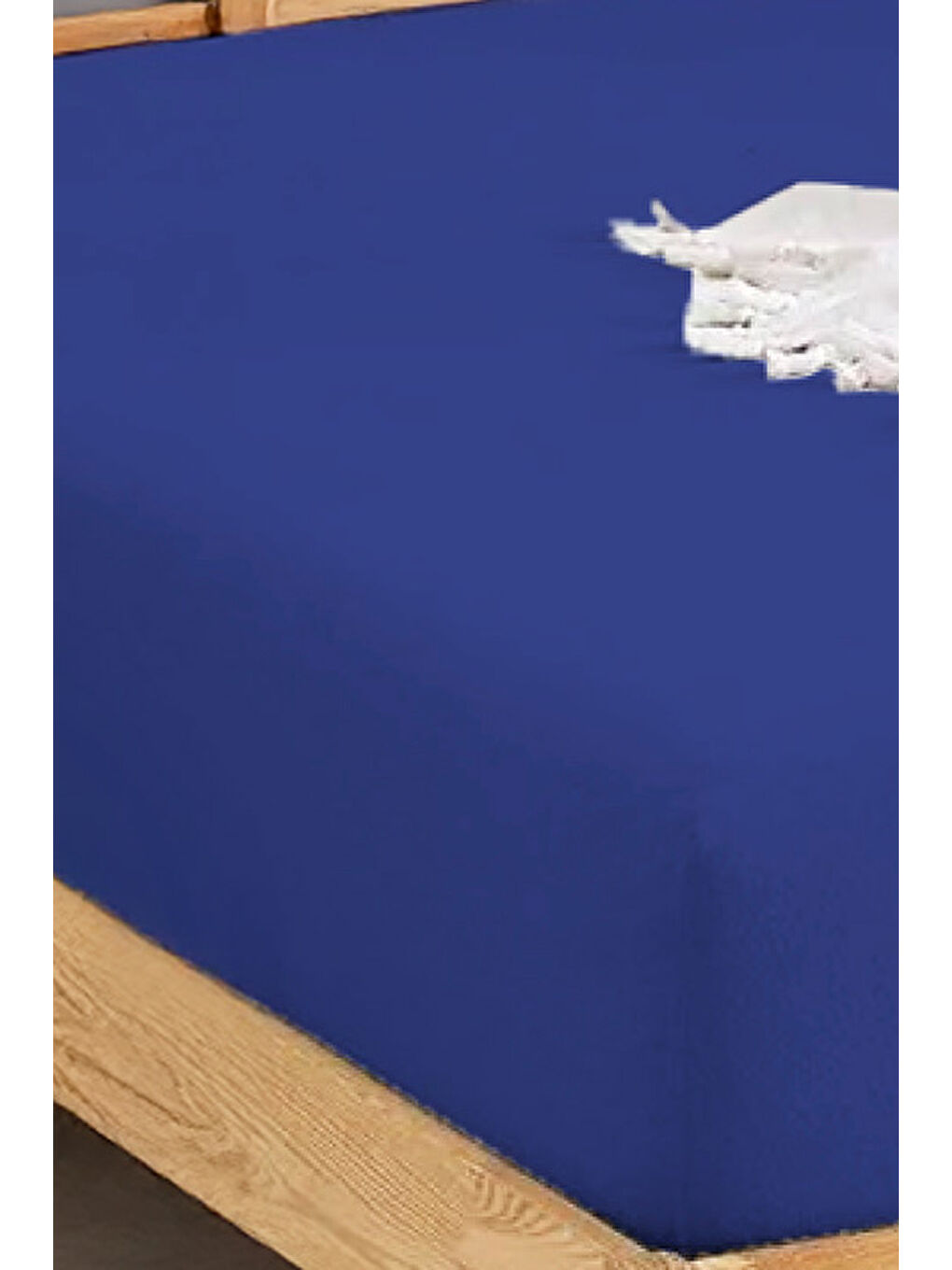 UPSTYLE Penye Lastikli Çarşaf Pamuklu Jersey Süper Battal Kişilik 200x200cm Lacivert - 2