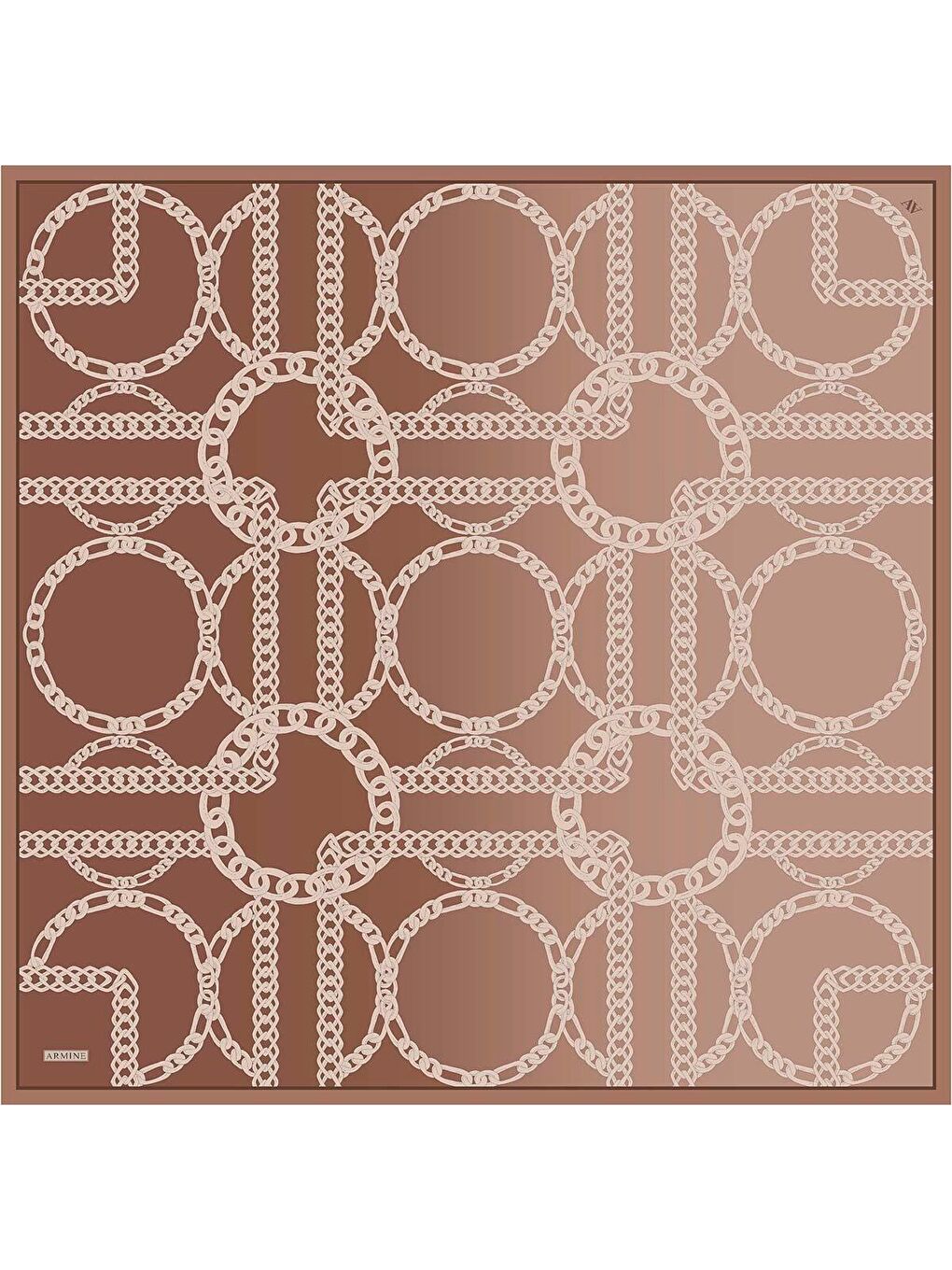 Kahverengi Saf İpek Sura Eşarp 9427D 32-3