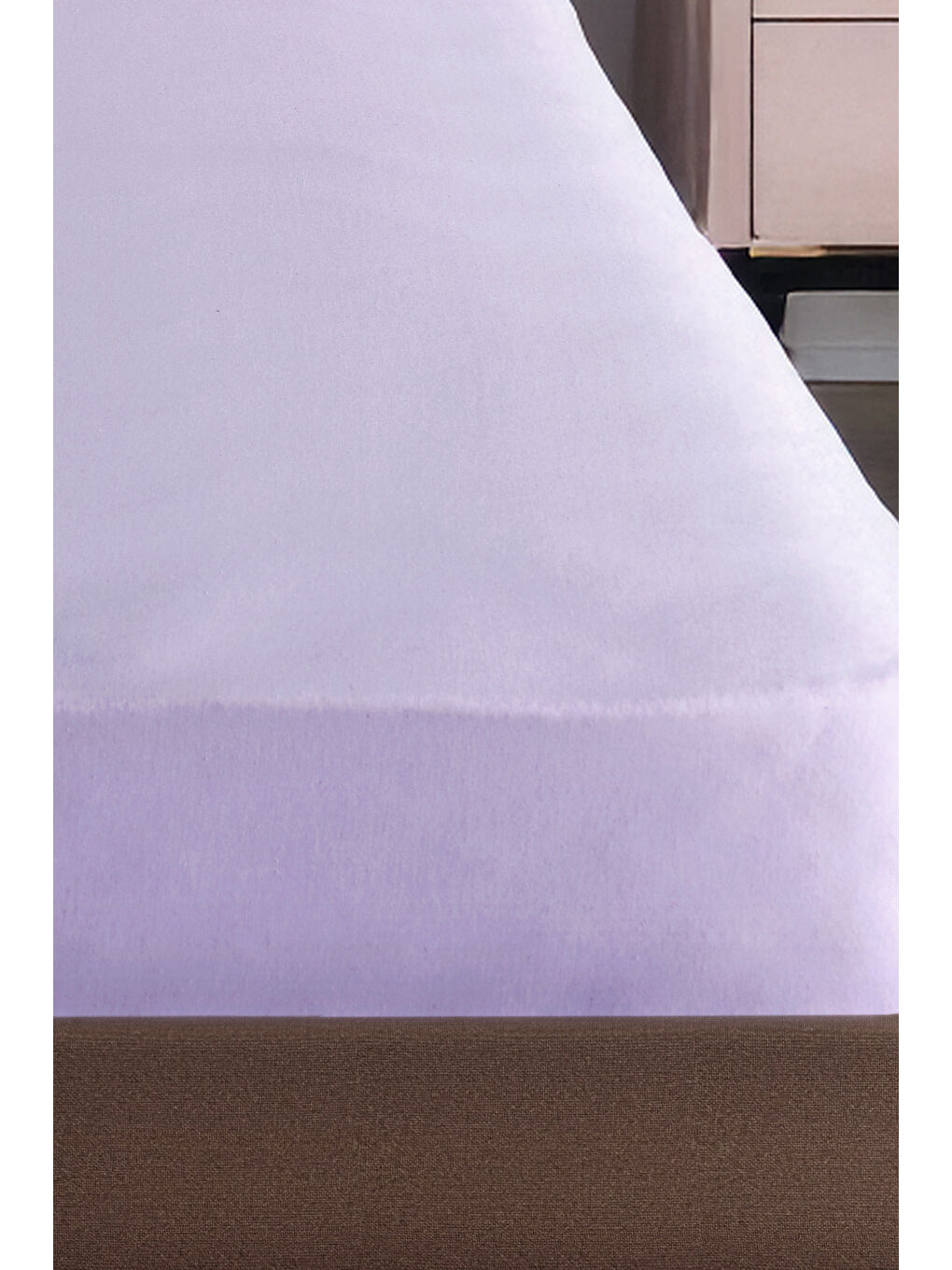 Pes Lastikli Çarşaf Seti Çift Kişilik Funny DüzBoya Lila-Sarı-1