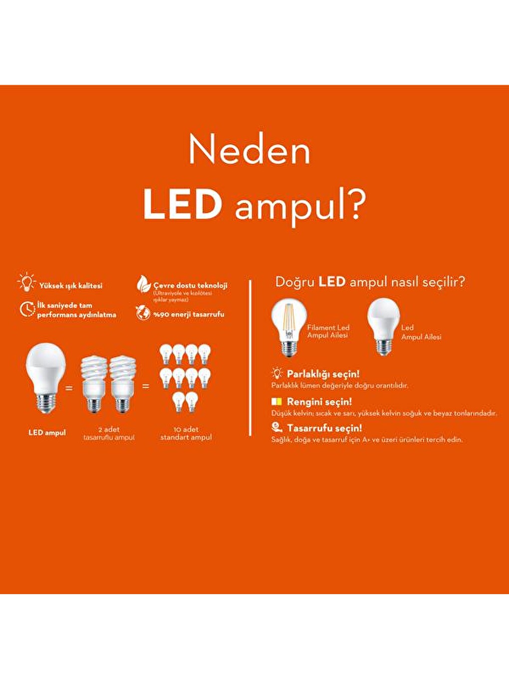 A60 8,5W Led Value Cla60 806Lm E27 3'Lü Ampul - Sarı Işık-2