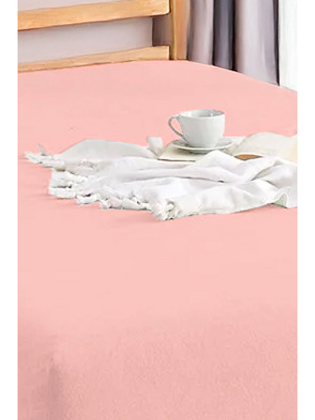 Penye Lastikli Çarşaf Pamuklu Jersey Battal Kişilik 180x200cm Pembe-2