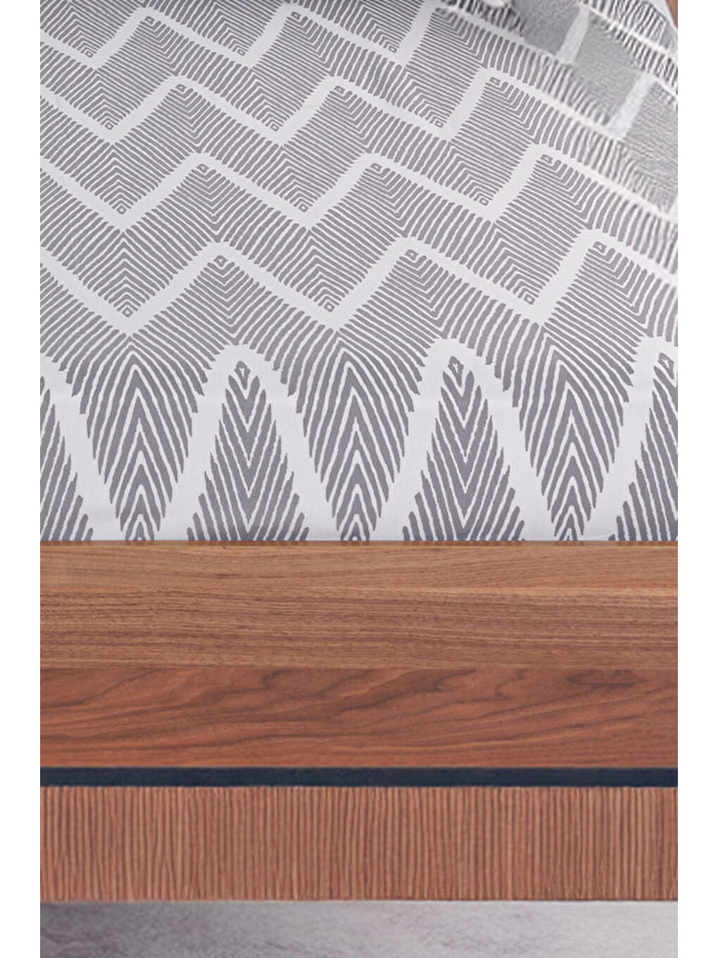 Pes Lastikli Çarşaf Seti Çift Kişilik Olivia Kombin Gri-1