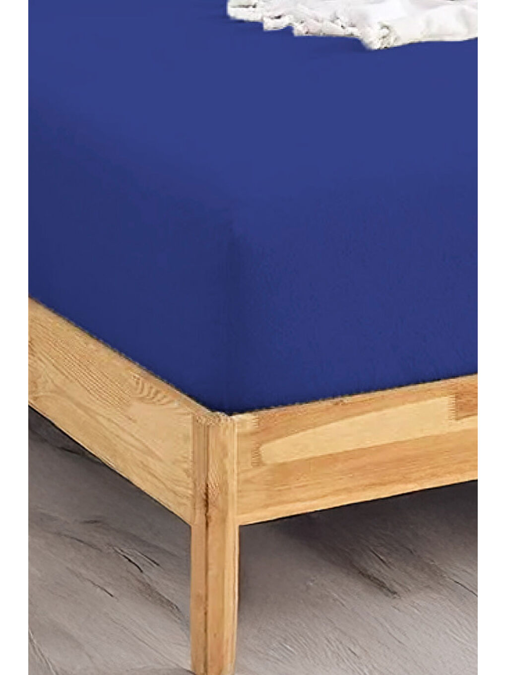 UPSTYLE Penye Lastikli Çarşaf Pamuklu Jersey Battal Kişilik 180x200cm Lacivert - 1