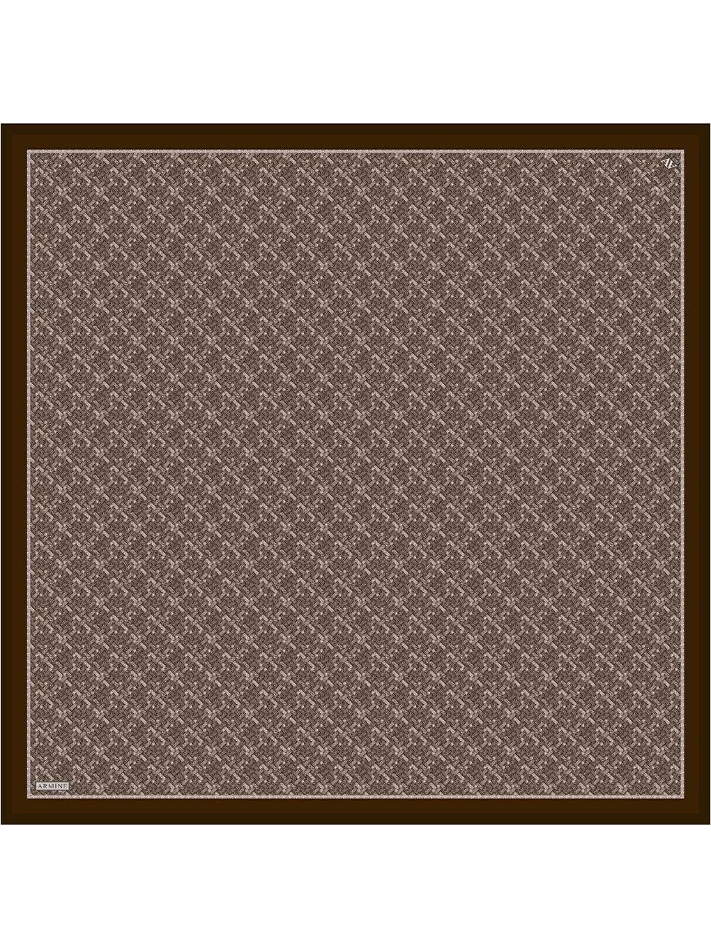 Kahverengi Saf İpek Sura Eşarp 9405D 81-3