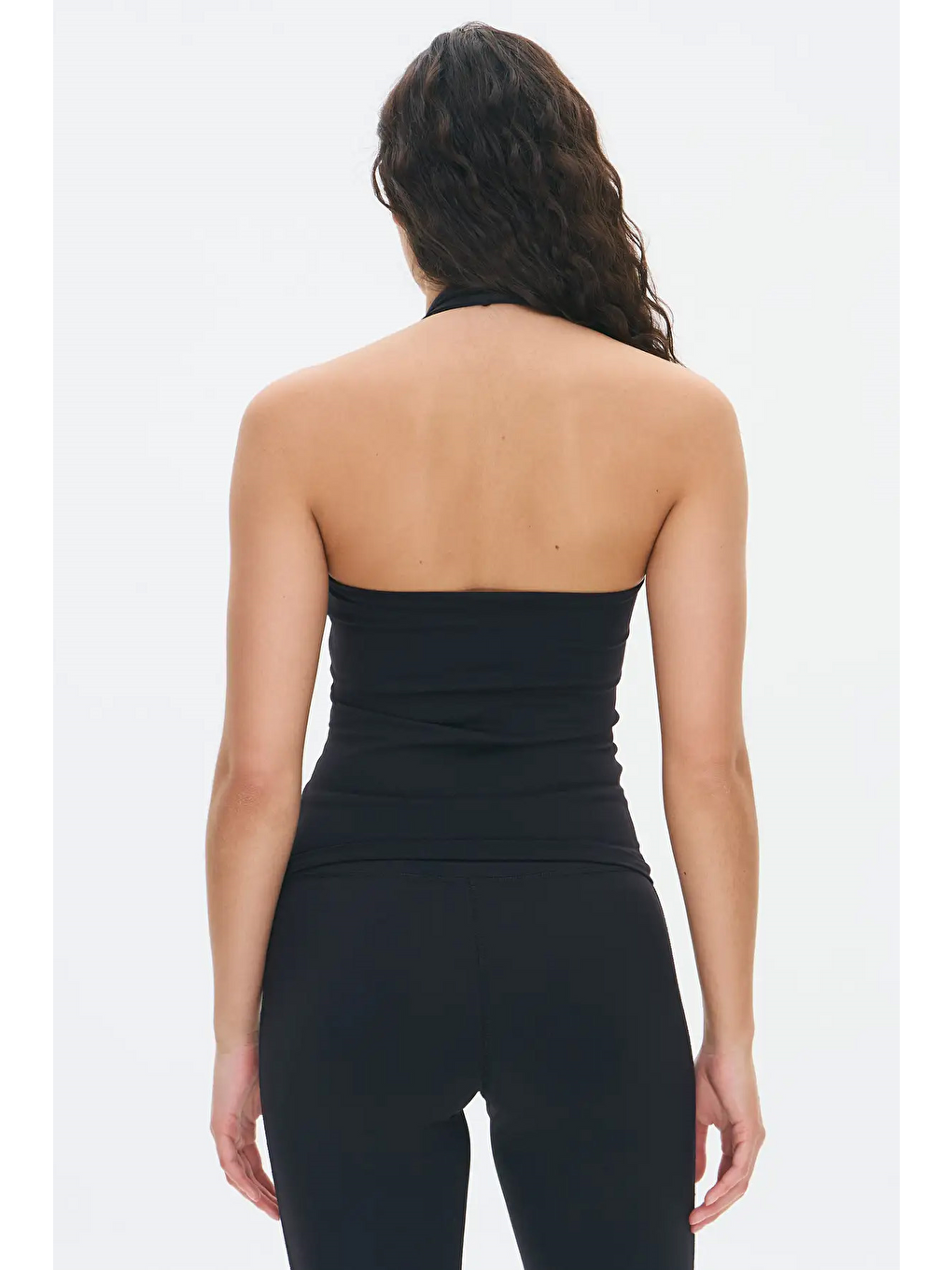 Siyah Halter Yaka Kadın Atlet Mg2680-1