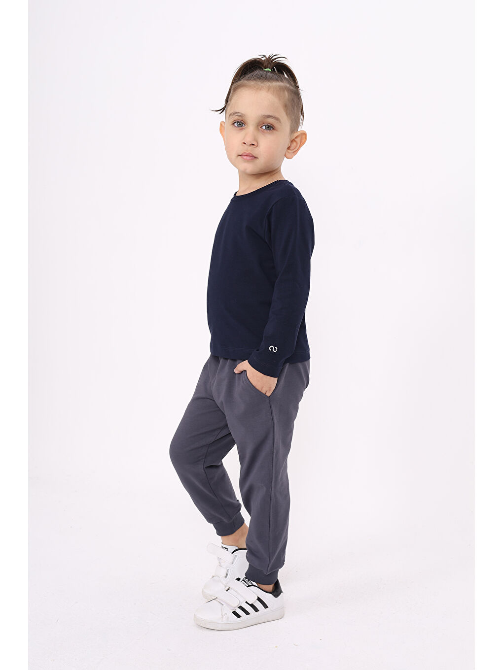 Lacivert Unisex Çocuk Tişört-1