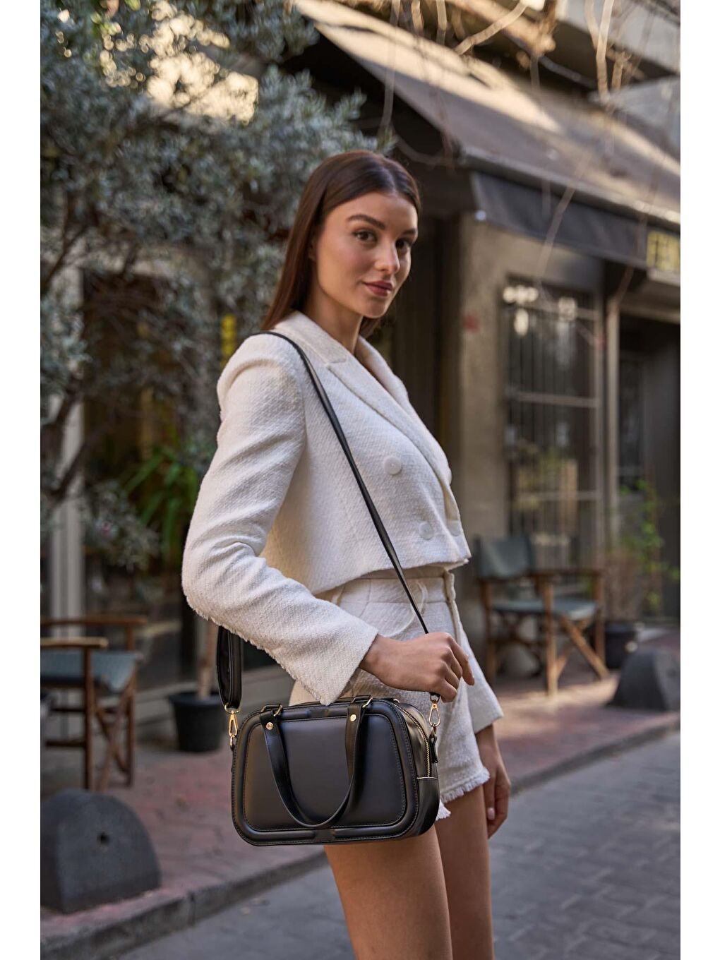 Deri El Ve Omuz Çantası Siyah-1