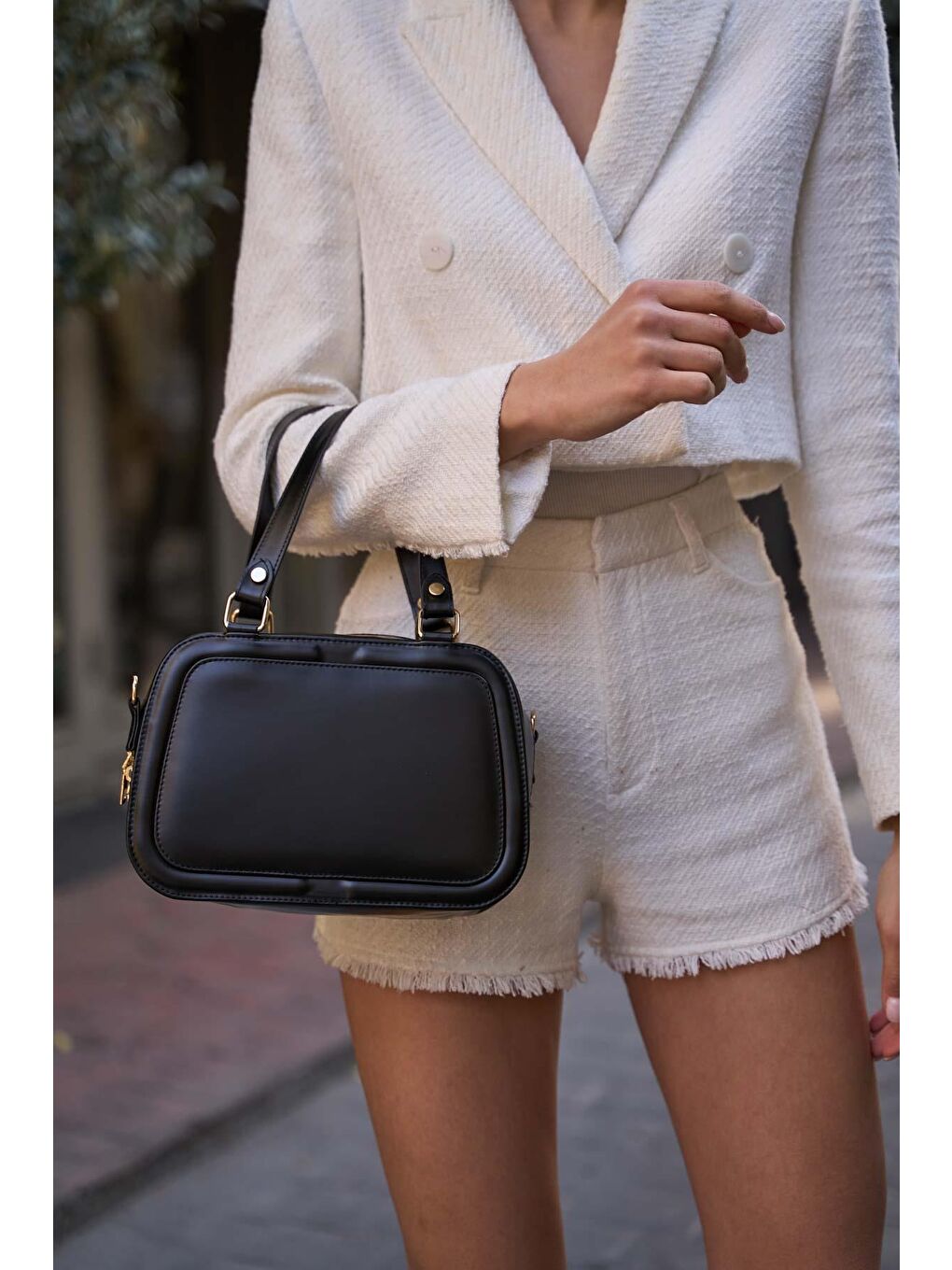 Deri El Ve Omuz Çantası Siyah-3