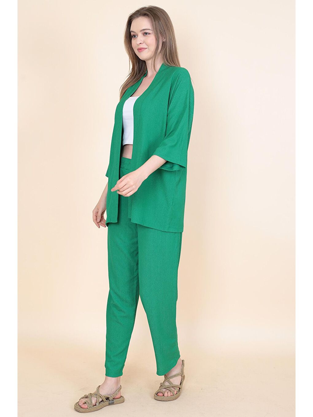 Yeşil Kadın Kimone Takım 1992-4