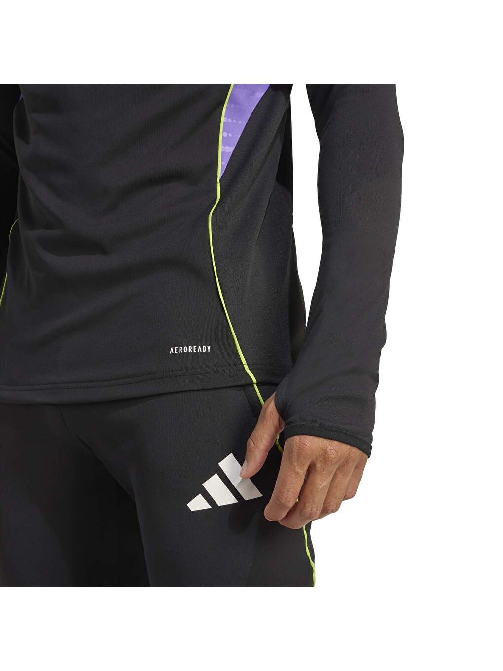 Tiro25c Training Erkek Siyah Dik Yaka Spor Tişört-4