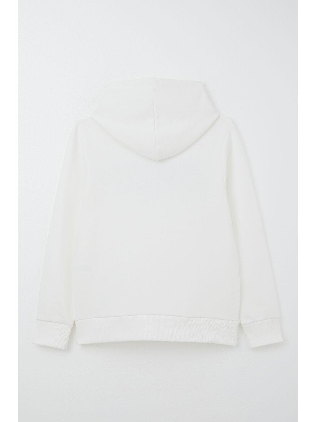 Erkek Çocuk Sweatshirt Yazı Baskılı Kanguru Cepli Kapüşonlu Beyaz (8-14 Yaş)-5